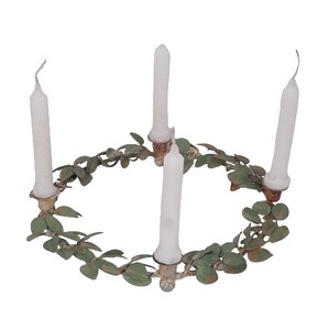 Bougeoir de décoration de Noël de couronne de bougie de vacances de festival de concepteur rustique en métal pour la fête et l'usage de fête - Product Image 4