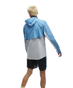 Veste coupe-vent pour homme de marque personnalisée, veste d'extérieur, tissu imperméable écologique, capuche, veste coupe-vent légère - Product Image 6