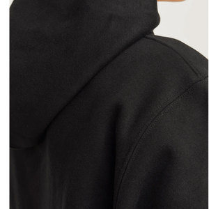 Sweat à capuche noir uni meilleurs vêtements personnalisés hommes unisexe sans ficelle vierge haute qualité sweats noirs unis sweat à capuche noir - Product Image 5