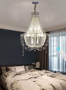 32" <b>Chrome</b> Empire Crystal <b>Chandelier</b> Lighting for Dining Room Living Room Foyer Hallway Bedroom Entryway,LED Dimmable 30 - Product Image 3