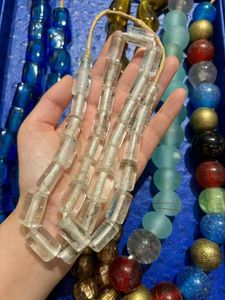 ลูกปัดแก้วรีไซเคิลแบบผสมทำมือลูกปัดกลมแบบแอฟริกันกล่องสีเขียวสำหรับทำเครื่องประดับ - Product Image 3