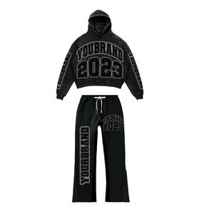 ชุดวอร์มกางเกงผ้าฟลีซ XL กางเกงวอร์มปักลายแบบวินเทจสำหรับทุกเพศ - Product Image 3