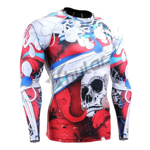 Conception personnalisée pour les sports de protection solaire UV pour hommes UPF 50 + Skins Rash Guard manches longues - Product Image 4
