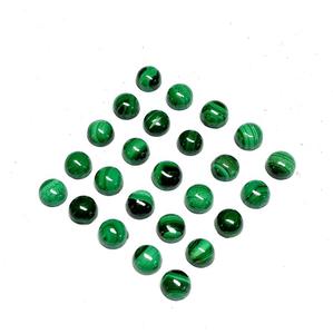 Pierres précieuses en malachite verte naturelle de 4 mm, lisses, cabochon, qualité AAA, pierres semi-précieuses calibrées, fabrication de bijoux, couleur IGI - Product Image 6