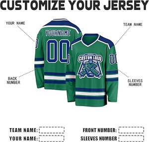 Camiseta de hockey sobre hielo personalizada para hombre, uniforme sublimado de manga larga de secado rápido, ropa deportiva OEM 2025, proveedor de fábrica - Product Image 2