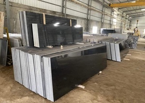 Granite noir absolu du Mozambique, poli de qualité supérieure, grande dalle moderne, décoration de jardin et de maison - Product Image 5