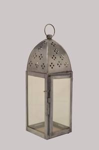 Premium Quality Rectangle Shaped Metal <b>Lantern</b> with Hanging Handle <b>Silver</b> Colored for Home Decoration Available for Export - Product Image 2