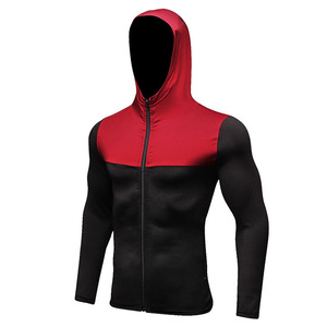 Wholesale Polyester Compression <b>Gym</b> Running Exercise Fitness Men'S Zipper Tracksuit Track Full <b>Zip</b> <b>Jacket</b> Hoodie for Men - Product Image 2