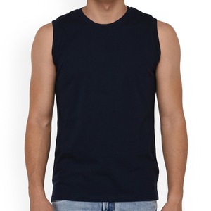 Camiseta de algodón sin mangas para hombre, prenda de vestir, de alta calidad, con logo impreso, personalizada, OEM - Product Image 2