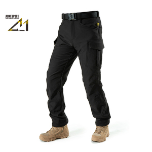 Pantalones Tácticos Casuales de Softshell para Hombre, Impermeables, con Cierre YKK, Cintura Alta, Forro Térmico, Pantalones Cargo para Trabajo y Senderismo - Product Image 1