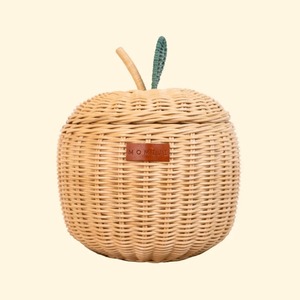 Cesta de Almacenamiento Moderna de Mimbre Ecológico, Pequeña y Natural - Product Image 1