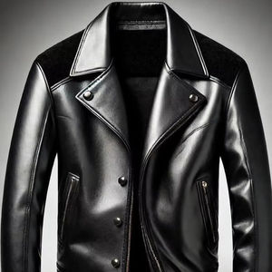 Vestes en cuir formelles de haute qualité avec placement de logo avant à col montant - Product Image 1