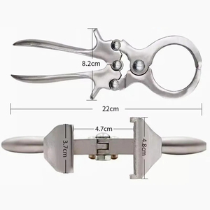 Pinzas de castración sin sangre ajustables de acero inoxidable para uso en clínica veterinaria de caballos, pinzas para huevos - Product Image 2