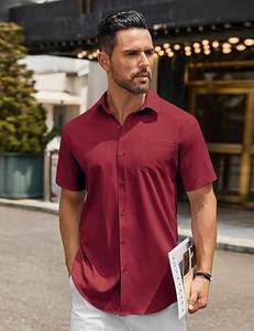 เสื้อเชิ้ตฮาวายแขนสั้นพิมพ์ลายดอกไม้สำหรับผู้ชายเสื้อทางการเสื้อลำลองสำหรับผู้ชาย - Product Image 1