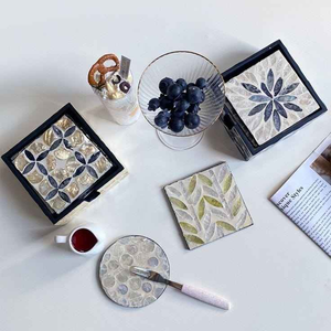 Posavasos con Incrustaciones de Hueso Estilo Animal y Posavasos Personalizados para Té, Hechos a Mano, Duraderos, Recién Llegados - Product Image 3