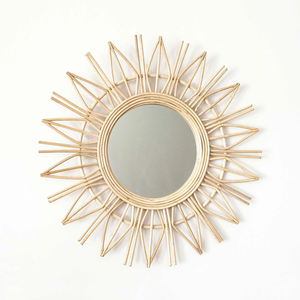 Vietrustic New Arrivals Wall Accessories <b>Bamboo</b> Rattan <b>Mirror</b> For Livingroom Decor - Product Image 1