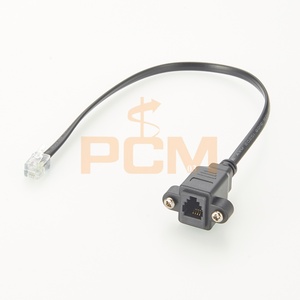 Connecteur <span class=keywords><strong>RJ11</strong></span> RJ10 RJ9 Cat.3 <span class=keywords><strong>4P4C</strong></span> vers prise RJ10, montage sur panneau, connecteur modulaire mâle vers femelle avec vis, câble téléphonique d'extension - Product Image 4