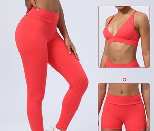 La mejor ropa de gimnasio de alta calidad para mujer, los mejores pantalones de cintura alta, mallas de Yoga, suministro ODM, ropa de entrenamiento Fitness - Product Image 3