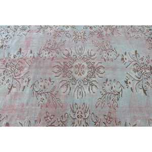 Vintage Turkish Rug Large 56x8.7 ft <b>Red</b> Ombr <b>Wool</b> Patchwork Design Eco-Friendly Latex Backing - Product Image 5