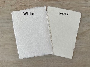 8x10 IVORY 150 Gsm Handmade Deckled Edge Cotton Deckle Edge Paper - Product Image 4