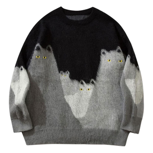 Suéteres de hombre Jacquard de diseñador de prendas de punto personalizadas Top de manga larga Jersey de cuello redondo de invierno Suéteres de punto de algodón para hombre Jersey - Product Image 3