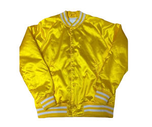 Chaqueta universitaria de satén de alta calidad personalizada para hombre, color transpirable, con mangas de satén a prueba de viento, talla grande, novedad - Product Image 3