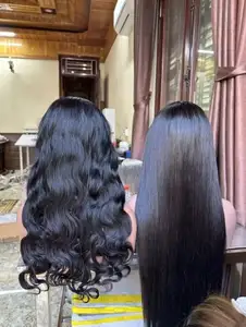 Extensiones de cabello lacio natural de cabello sedoso vietnamita Sin enredos Sin caída de cabello virgen 100%