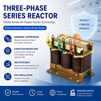 Réacteur de série à filtre harmonique, réacteur de ligne désynchronisé triphasé pour la protection des batteries de condensateurs basse tension