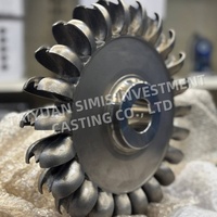 Bagian pengecoran investasi presisi kustom baja tahan karat 304/316 CF8M layanan pengecoran kualitas turbin roda Pelton