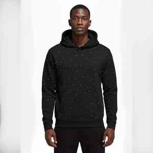 High Quality Custom Pullover <b>Hoodie</b> with <b>White</b> Dot Print Streetwear Oversized Fashion Men Hoodies Wholesale 2025 - Product Image 2