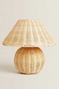 Handmade Rattan <b>Table</b> <b>Lamp</b> Natural Wicker Light Fixture with Conical <b>Shade</b>, Custom Size <b>for</b> Bedroom, Living Room & Studio - Product Image 4