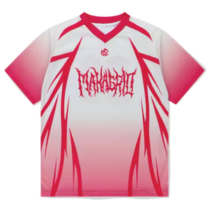 Tissu de sublimation streetwear surdimensionné Boxy personnalisé sérigraphie rétro maillot de football américain en maille - Product Image 2