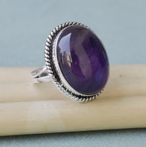 Elegante anillo de piedras preciosas de amatista púrpura Natural 925 calidad fina de plata esterlina para joyería curativa de fiesta - Product Image 3