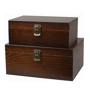 Caja de almacenamiento de madera uxury cacia con tapa, diseño impreso, precio al por mayor - Product Image 4