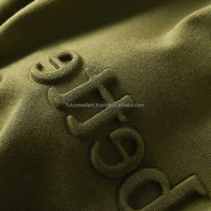 Diseño de logotipo de impresión en relieve Camiseta de algodón suave Camiseta con estampado en relieve 3D para hombres y mujeres - Product Image 4