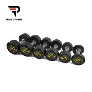 Pilot Sports Fierce Series Free Weights Gym Weights Dumbbell Round PU TPU Dumbbell Urethane Dumbbell