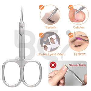 Tijeras recortadoras de cutículas de acero inoxidable curvadas multiusos de primera calidad para uñas, herramienta de aseo de belleza tipo hoja afilada - Product Image 5