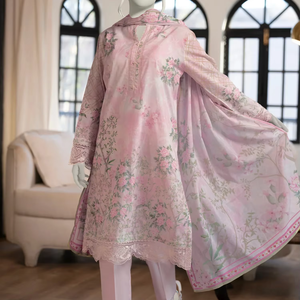 Women's Sequined Embroidered Handmade 3-Piece A-Line Knee-Length <b>Wedding</b> Party <b>Dress</b> Custom Color Latest Collection - Product Image 2