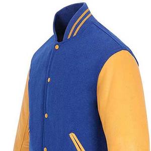 Veste universitaire pour homme en laine et cuir sur mesure OEM, taille plus, avec patchs en chenille, logo brodé personnalisé, vestes universitaires - Product Image 2