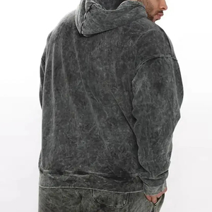 Sweat-shirt à capuche personnalisé très vendu Survêtements Survêtement à capuche et pantalon de survêtement délavés à l'acide Ensemble de 2 pièces pour hommes et femmes - Product Image 6