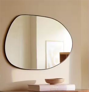 Melting Stainless Steel Wall Mounted <b>Mirror</b>, Oval Coastal Decorative <b>Mirror</b> for Home Hotel Living Room Decoration of Iron, India - Product Image 5