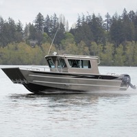 Bateau de pêche cargo hors-bord à cabine personnalisée en usine avec sièges spacieux et conception de navigation hors-bord sur le lac