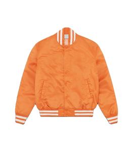 Vente en gros de vêtements de sport décontractés respirants veste en satin avec logo personnalisé 100% veste universitaire en satin Letterman boutonnée en polyester - Product Image 1