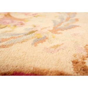 Alfombra Grande de Lana Anudada a Mano Aalam, Diseño Floral y Abstracto en Rojo y Naranja, para Entrada, Pasillo, Rectangular 9x12-Paem-335 - Product Image 3