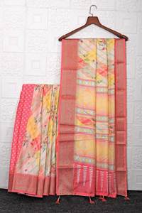 Hermoso sari con borde DE DOBLE TEJIDO Kanchi - Product Image 3