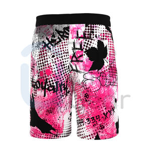 2025 nuevo estilo de pantalones cortos de Fitness para hombre de alta calidad 100% poliéster Casual impreso ropa deportiva logotipo frontal-disponible al por mayor - Product Image 1