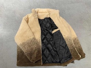 Custom Winter Gradient Colors Mock Neck Oversize <b>Sherpa</b> Fleece Jacket for Men - Product Image 4