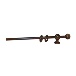 Bastone A Strappo D 23 mm Noce 200 cm con Supporti - Product Image 1