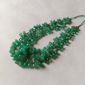 ลูกปัดมรกตแซมเบียธรรมชาติทรงหยดน้ำขัดเงา (5-10 มม.) - Product Image 6