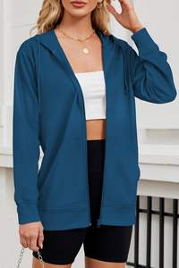 Men's 100% Cotton Pullover <b>Hoodie</b> with Zipper Full <b>Zip</b> Style Winter Streetwear Oversized Jogger Set <b>Pocket</b> Fleece <b>Hoodie</b> Pant - Product Image 2